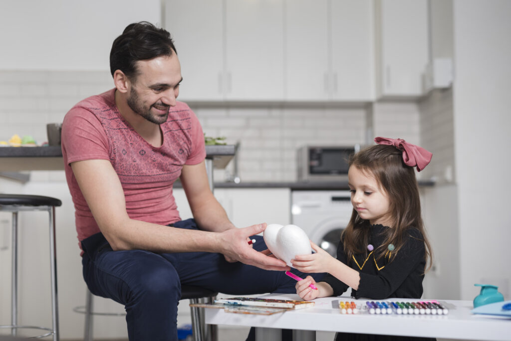 dad celebrates fathers day with daughters